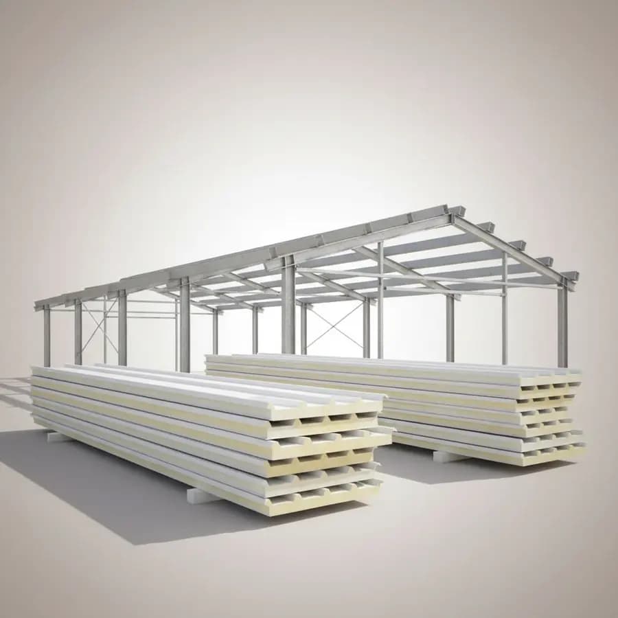 Sandwich panel house