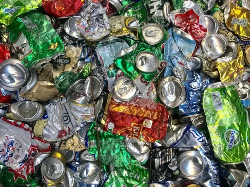 Scrap aluminum cans